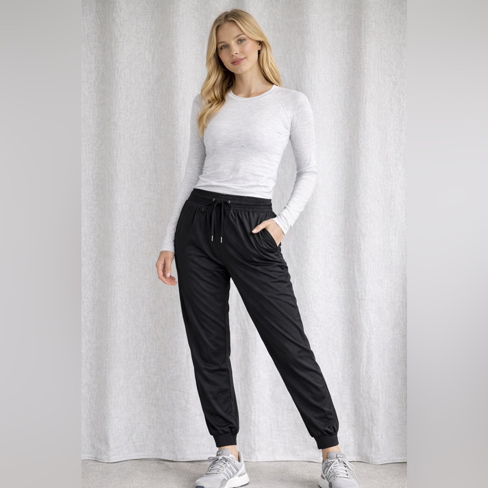 lululemon athletica Shiny Black Joggers